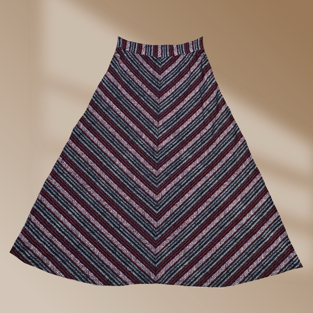 Westport Ladies Red White & Blue Chevron Pull On Skirt Fun and Flirty Sz S NWOT